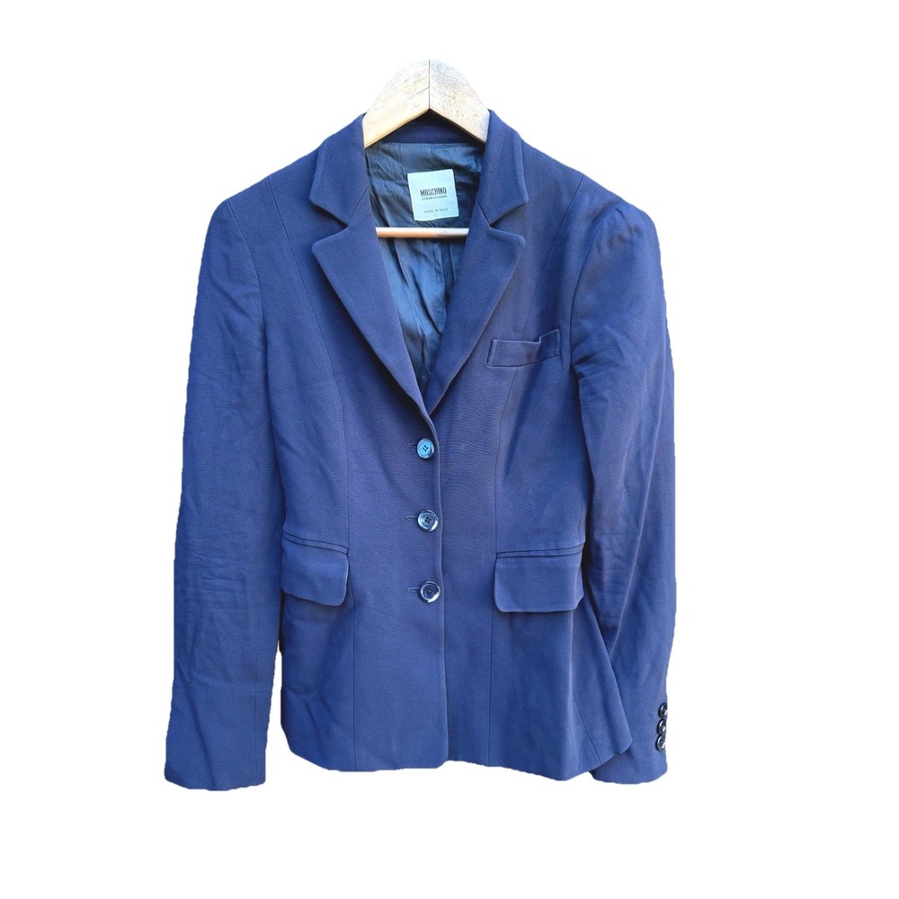 Moschino Cheap And Chic Tailored Blazer Women 8 Dark Navy Blue Italian Jacket